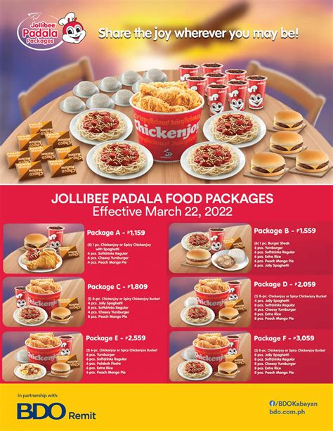 jollibee padala package.